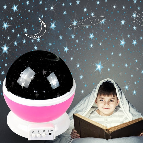 LED Night Star Sky Projector Light Lamp Rotating Starry Baby Room Kids